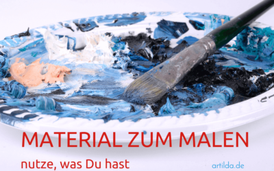 Material zum Malen: Farbe und irgendwas